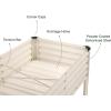 image:imageGalvanized Raised Garden Beds Outdoor with Legs  482431in Elevated Planter Box for Vegetables Flowers Silver  Large Metal Garden Bed for Backyard Patio GardeningWhite