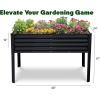 image:imageGalvanized Raised Garden Beds Outdoor with Legs  482431in Elevated Planter Box for Vegetables Flowers Silver  Large Metal Garden Bed for Backyard Patio GardeningBlack