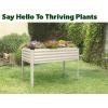 image:imageGalvanized Raised Garden Beds Outdoor with Legs  482431in Elevated Planter Box for Vegetables Flowers Silver  Large Metal Garden Bed for Backyard Patio GardeningWhite
