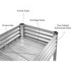 image:imageGalvanized Raised Garden Beds Outdoor with Legs  482431in Elevated Planter Box for Vegetables Flowers Silver  Large Metal Garden Bed for Backyard Patio GardeningSilver