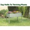 image:imageGalvanized Raised Garden Beds Outdoor with Legs  482431in Elevated Planter Box for Vegetables Flowers Silver  Large Metal Garden Bed for Backyard Patio GardeningSilver