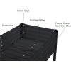 image:imageGalvanized Raised Garden Beds Outdoor with Legs  482431in Elevated Planter Box for Vegetables Flowers Silver  Large Metal Garden Bed for Backyard Patio GardeningBlack