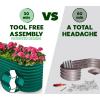 image:imagePlant amp Plot Galvanized Raised Garden Beds Outdoor  422 ft Planter Raised Beds for Gardening Vegetables Flowers  Large Metal Garden Box Light Green  Patented ToolFree DesignDark Green