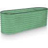 image:imagePlant amp Plot Galvanized Raised Garden Beds Outdoor  422 ft Planter Raised Beds for Gardening Vegetables Flowers  Large Metal Garden Box Light Green  Patented ToolFree DesignLight Green