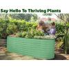 image:imagePlant amp Plot Galvanized Raised Garden Beds Outdoor  422 ft Planter Raised Beds for Gardening Vegetables Flowers  Large Metal Garden Box Light Green  Patented ToolFree DesignLight Green
