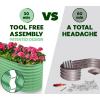 image:imagePlant amp Plot Galvanized Raised Garden Beds Outdoor  422 ft Planter Raised Beds for Gardening Vegetables Flowers  Large Metal Garden Box Light Green  Patented ToolFree DesignLight Green