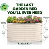 image:imagePlant amp Plot Galvanized Raised Garden Beds Outdoor  422 ft Planter Raised Beds for Gardening Vegetables Flowers  Large Metal Garden Box Light Green  Patented ToolFree DesignWhite