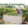 image:imagePlant amp Plot Galvanized Raised Garden Beds Outdoor  422 ft Planter Raised Beds for Gardening Vegetables Flowers  Large Metal Garden Box Light Green  Patented ToolFree DesignWhite