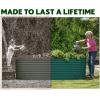 image:imagePlant amp Plot Galvanized Raised Garden Beds Outdoor  422 ft Planter Raised Beds for Gardening Vegetables Flowers  Large Metal Garden Box Light Green  Patented ToolFree DesignDark Green