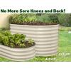 image:imagePlant amp Plot Galvanized Raised Garden Beds Outdoor  422 ft Planter Raised Beds for Gardening Vegetables Flowers  Large Metal Garden Box Light Green  Patented ToolFree DesignWhite
