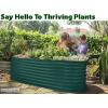 image:imagePlant amp Plot Galvanized Raised Garden Beds Outdoor  422 ft Planter Raised Beds for Gardening Vegetables Flowers  Large Metal Garden Box Light Green  Patented ToolFree DesignDark Green