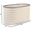 image:imagePlant amp Plot Galvanized Raised Garden Beds Outdoor  422 ft Planter Raised Beds for Gardening Vegetables Flowers  Large Metal Garden Box Light Green  Patented ToolFree DesignWhite
