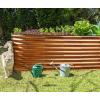 image:imagePlant amp Plot Galvanized Raised Garden Beds Outdoor  622 ft Planter Raised Beds for Gardening Vegetables Flowers Dark Wood Grain  Large Metal Garden Box  Patented ToolFree Design622 ft