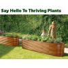 image:imagePlant amp Plot Galvanized Raised Garden Beds Outdoor  622 ft Planter Raised Beds for Gardening Vegetables Flowers Dark Wood Grain  Large Metal Garden Box  Patented ToolFree Design822 ft