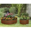 image:imagePlant amp Plot Galvanized Raised Garden Beds Outdoor  622 ft Planter Raised Beds for Gardening Vegetables Flowers Dark Wood Grain  Large Metal Garden Box  Patented ToolFree Design221 ft 3Pack
