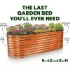 image:imagePlant amp Plot Galvanized Raised Garden Beds Outdoor  622 ft Planter Raised Beds for Gardening Vegetables Flowers Dark Wood Grain  Large Metal Garden Box  Patented ToolFree Design822 ft