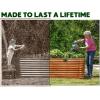 image:imagePlant amp Plot Galvanized Raised Garden Beds Outdoor  622 ft Planter Raised Beds for Gardening Vegetables Flowers Dark Wood Grain  Large Metal Garden Box  Patented ToolFree Design622 ft