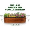image:imagePlant amp Plot Galvanized Raised Garden Beds Outdoor  622 ft Planter Raised Beds for Gardening Vegetables Flowers Dark Wood Grain  Large Metal Garden Box  Patented ToolFree Design421 ft 2Pack