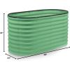 image:imagePlant amp Plot Galvanized Raised Garden Beds Outdoor  822 ft Planter Raised Beds for Gardening Vegetables Flowers  Large Metal Garden Box Black  Patented ToolFree DesignLight Green