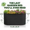 image:imagePlant amp Plot Galvanized Raised Garden Beds Outdoor  822 ft Planter Raised Beds for Gardening Vegetables Flowers  Large Metal Garden Box Black  Patented ToolFree DesignBlack