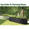 image:imagePlant amp Plot Galvanized Raised Garden Beds Outdoor  822 ft Planter Raised Beds for Gardening Vegetables Flowers  Large Metal Garden Box Black  Patented ToolFree DesignBlack