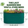 image:imagePlant amp Plot Galvanized Raised Garden Beds Outdoor  822 ft Planter Raised Beds for Gardening Vegetables Flowers  Large Metal Garden Box Black  Patented ToolFree DesignDark Green