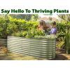 image:imagePlant amp Plot Galvanized Raised Garden Beds Outdoor  822 ft Planter Raised Beds for Gardening Vegetables Flowers  Large Metal Garden Box Black  Patented ToolFree DesignSilver