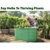 image:imagePlant amp Plot Galvanized Raised Garden Beds Outdoor  822 ft Planter Raised Beds for Gardening Vegetables Flowers  Large Metal Garden Box Black  Patented ToolFree DesignLight Green