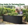 image:imagePlant amp Plot Galvanized Raised Garden Beds Outdoor  822 ft Planter Raised Beds for Gardening Vegetables Flowers  Large Metal Garden Box Black  Patented ToolFree DesignBlack