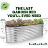 image:imagePlant amp Plot Galvanized Raised Garden Beds Outdoor  822 ft Planter Raised Beds for Gardening Vegetables Flowers  Large Metal Garden Box Black  Patented ToolFree DesignSilver