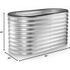 image:imagePlant amp Plot Galvanized Raised Garden Beds Outdoor  822 ft Planter Raised Beds for Gardening Vegetables Flowers  Large Metal Garden Box Black  Patented ToolFree DesignSilver