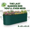 image:imagePlant amp Plot Galvanized Raised Garden Beds Outdoor  822 ft Planter Raised Beds for Gardening Vegetables Flowers  Large Metal Garden Box Black  Patented ToolFree DesignDark Green