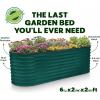 image:imagePlant amp Plot Galvanized Raised Garden Beds Outdoor  822 ft Planter Raised Beds for Gardening Vegetables Flowers  Large Metal Garden Box Light Green  Patented ToolFree DesignDark Green
