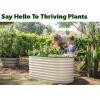 image:imagePlant amp Plot Galvanized Raised Garden Beds Outdoor  822 ft Planter Raised Beds for Gardening Vegetables Flowers  Large Metal Garden Box Light Green  Patented ToolFree DesignWhite