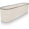 image:imagePlant amp Plot Galvanized Raised Garden Beds Outdoor  822 ft Planter Raised Beds for Gardening Vegetables Flowers  Large Metal Garden Box Light Green  Patented ToolFree DesignWhite