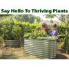 image:imagePlant amp Plot Galvanized Raised Garden Beds Outdoor  822 ft Planter Raised Beds for Gardening Vegetables Flowers  Large Metal Garden Box White  Patented ToolFree DesignSilver