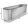 image:imagePlant amp Plot Galvanized Raised Garden Beds Outdoor  822 ft Planter Raised Beds for Gardening Vegetables Flowers  Large Metal Garden Box White  Patented ToolFree DesignSilver
