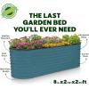 image:imagePlant amp Plot Galvanized Raised Garden Beds Outdoor  822 ft Planter Raised Beds for Gardening Vegetables Flowers Turquoise  Large Metal Garden Box  Patented ToolFree DesignTurquoise