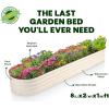 image:imagePlant amp Plot Galvanized Raised Garden Beds Outdoor  822 ft Planter Raised Beds for Gardening Vegetables Flowers Turquoise  Large Metal Garden Box  Patented ToolFree DesignWhite