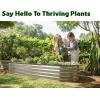 image:imagePlant amp Plot Galvanized Raised Garden Beds Outdoor  822 ft Planter Raised Beds for Gardening Vegetables Flowers Turquoise  Large Metal Garden Box  Patented ToolFree DesignSilver