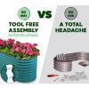 image:imagePlant amp Plot Galvanized Raised Garden Beds Outdoor  822 ft Planter Raised Beds for Gardening Vegetables Flowers Turquoise  Large Metal Garden Box  Patented ToolFree DesignTurquoise
