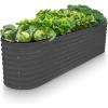 image:imagePlant amp Plot Galvanized Raised Garden Beds Outdoor  822 ft Planter Raised Beds for Gardening Vegetables Flowers Turquoise  Large Metal Garden Box  Patented ToolFree DesignGray
