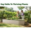 image:imagePlant amp Plot Galvanized Raised Garden Beds Outdoor  822 ft Planter Raised Beds for Gardening Vegetables Flowers Turquoise  Large Metal Garden Box  Patented ToolFree DesignWhite