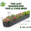 image:imagePlant amp Plot Galvanized Raised Garden Beds Outdoor  822 ft Planter Raised Beds for Gardening Vegetables Flowers Turquoise  Large Metal Garden Box  Patented ToolFree DesignGray