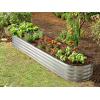 image:imagePlant amp Plot Galvanized Raised Garden Beds Outdoor  822 ft Planter Raised Beds for Gardening Vegetables Flowers Turquoise  Large Metal Garden Box  Patented ToolFree DesignSilver