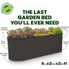 image:imagePlant amp Plot Galvanized Raised Garden Beds Outdoor  822 ft Planter Raised Beds for Gardening Vegetables Flowers Turquoise  Large Metal Garden Box  Patented ToolFree DesignBlack