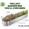 image:imagePlant amp Plot Galvanized Raised Garden Beds Outdoor  822 ft Planter Raised Beds for Gardening Vegetables Flowers Turquoise  Large Metal Garden Box  Patented ToolFree DesignSilver