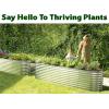 image:imagePlant amp Plot Galvanized Raised Garden Beds Outdoor  822 ft Planter Raised Beds for Gardening Vegetables Flowers Turquoise  Large Metal Garden Box  Patented ToolFree DesignSilver
