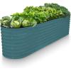 image:imagePlant amp Plot Galvanized Raised Garden Beds Outdoor  822 ft Planter Raised Beds for Gardening Vegetables Flowers Turquoise  Large Metal Garden Box  Patented ToolFree DesignTurquoise