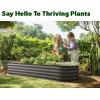 image:imagePlant amp Plot Galvanized Raised Garden Beds Outdoor  822 ft Planter Raised Beds for Gardening Vegetables Flowers Turquoise  Large Metal Garden Box  Patented ToolFree DesignGray